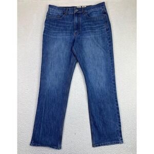 RedHead Jeans Mens 36x32 Blue Medium Wash Straight Fit Stretch Denim Pants